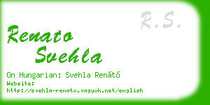 renato svehla business card